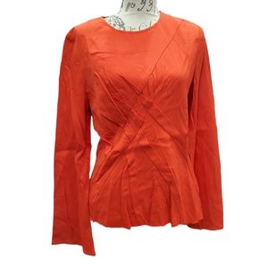 Sies Marjan vibrant orange blouse with bell sleeves sz10